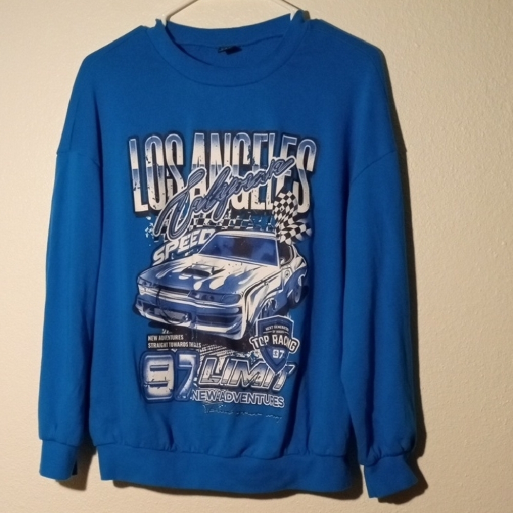 Blue Graphic Sweater